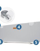 Nukido Bariera de protectie pentru copiipliabilacu husa detasabilacolturi rotunjitecadru rezistent 120x44x41 cm Gri