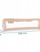 Nukido Bariera de protectie pentru pat 150x35 x42 cm Bej