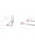 Nukido Bariera de protectie pentru pat 150x35 x42 cm Bej