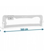 Nukido Bariera de protectie pentru pat 150x35 x42 cm Gri