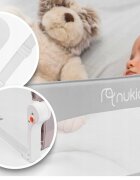 Nukido Bariera de protectie pentru pat 150x35 x42 cm Gri