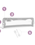Nukido Bariera de protectie pentru pat 150x35 x42 cm Gri