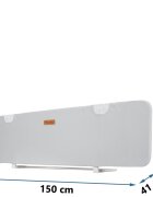Nukido Bariera de protectie pentru pat Gri 150x44x41 cm pliabila Husa detasabila Colturi rotunjite Sistem de blocare impotriva plierii accidentale Geanta cu fermoar inclusa