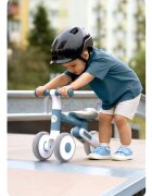 Nukido Bicicleta de echilibru Ride On Albastru de la 12 luniscaun moale inaltime sezut reglabila roti din spuma EVA cadru rezistent manere ergonomice cu opritoare Unghi de virare sigur al rotii cu protectie anti-rotati