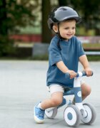 Nukido Bicicleta de echilibru Ride On Albastru de la 12 luniscaun moale inaltime sezut reglabila roti din spuma EVA cadru rezistent manere ergonomice cu opritoare Unghi de virare sigur al rotii cu protectie anti-rotati