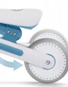Nukido Bicicleta de echilibru Ride On Albastru de la 12 luniscaun moale inaltime sezut reglabila roti din spuma EVA cadru rezistent manere ergonomice cu opritoare Unghi de virare sigur al rotii cu protectie anti-rotati