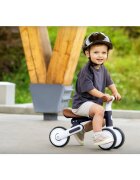 Nukido Bicicleta de echilibru Ride On Negrude la 12 luniscaun moale inaltime sezut reglabila roti din spuma EVA cadru rezistent manere ergonomice cu opritoare Unghi de virare sigur al rotii cu protectie anti-rotatie