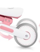 Nukido Bicicleta de echilibru Ride On Roz de la 12 luniscaun moale inaltime sezut reglabila roti din spuma EVA cadru rezistent manere ergonomice cu opritoare Unghi de virare sigur al rotii cu protectie anti-rotatie