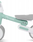 Nukido Bicicleta de echilibru Ride On Verde de la 12 luniscaun moale inaltime sezut reglabila roti din spuma EVA cadru rezistent manere ergonomice cu opritoare Unghi de virare sigur al rotii cu protectie anti-rotatie