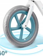 Nukido Bicicleta fara pedale pentru copii 87x39x54 cm roti EVA Light Flee Albastru-Alb