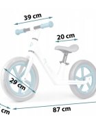 Nukido Bicicleta fara pedale pentru copii 87x39x54 cm roti EVA Light Flee Albastru-Alb