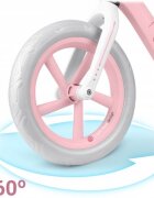Nukido Bicicleta fara pedale pentru copii 87x39x54 cm roti EVA Light Flee Roz