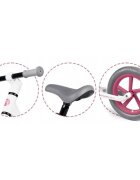 Nukido Bicicleta fara pedale pentru copii 87x39x54 cm roti EVA Light Flee Roz-Alb
