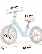 Nukido Bicicleta fara pedale pentru copii Light Flee Albastru 87x39x54 cmde la 2ani roti EVAsezut moale cu inaltime reglabila intre 35-41 cmcadru rezistentmanere cauciucate ergonomice cu opritori