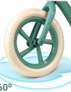 Nukido Bicicleta fara pedale pentru copii Light Flee Verde 87x39x54 cmde la 2ani roti EVAsezut moale cu inaltime reglabila intre 35-41 cmcadru rezistentmanere cauciucate ergonomice cu opritori