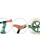 Nukido Bicicleta fara pedale pentru copii Light Flee Verde 87x39x54 cmde la 2ani roti EVAsezut moale cu inaltime reglabila intre 35-41 cmcadru rezistentmanere cauciucate ergonomice cu opritori