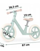 Nukido Bicicleta fara pedale pentru copii Light Flee Verde 87x39x54 cmde la 2ani roti EVAsezut moale cu inaltime reglabila intre 35-41 cmcadru rezistentmanere cauciucate ergonomice cu opritori