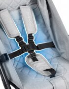 Nukido Carucior cu pliere compacta pentru copii cu suspensiispatar reglabilbara de protectie detasabilacapotina cu protectie UVhusa de transporthusa picioare si husa ploaiedimensiuni compatibile avion Paseo Gri deschis
