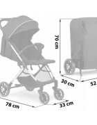 Nukido Carucior cu pliere compacta pentru copii cu suspensiispatar reglabilbara de protectie detasabilacapotina cu protectie UVhusa de transporthusa picioare si husa ploaiedimensiuni compatibile avion Paseo Negru