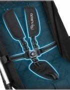 Nukido Carucior cu pliere compacta pentru copii cu suspensiispatar reglabilbara de protectie detasabilacapotina cu protectie UVhusa de transporthusa picioare si husa ploaiedimensiuni compatibile avion Paseo Negru
