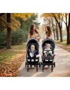 Nukido Carucior sport pentru copii Paseo Gri cu suspensii spatar reglabil pliere compacta potrivit pentru avion