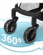 Nukido Carucior sport pentru copii Paseo Gri cu suspensii spatar reglabil pliere compacta potrivit pentru avion