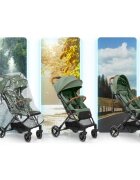 Nukido Carucior sport pentru copii Paseo Verde cu suspensii spatar reglabil pliere compacta potrivit pentru avion