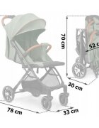 Nukido Carucior sport pentru copii Paseo Verde cu suspensii spatar reglabil pliere compacta potrivit pentru avion