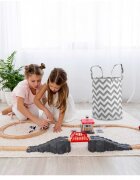 Nukido Cos din bumbac 35x45 cm pentru depozitarea hainelorjucariilor Gri