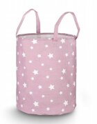 Nukido Cos din bumbac 35x45 cm pentru depozitarea hainelorjucariilor Roz