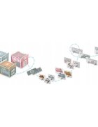 Nukido Covor puzzle multifunctional pentru copii Town 105x105x1 cm din spuma EVA inodora 9 piese cu doua fete izoleaza perfect de solmaterial anti-alunecarepiese cu functie de pioni