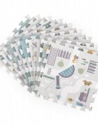 Nukido Covor puzzle multifunctional pentru copii Town 105x105x1 cm din spuma EVA inodora 9 piese cu doua fete izoleaza perfect de solmaterial anti-alunecarepiese cu functie de pioni
