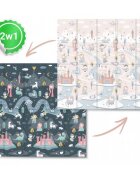 Nukido Covoras de joaca pentru copii 200x180x1 cm Castelul printesei Gripliabil din spuma XPE inodor cu doua fete