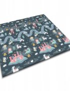 Nukido Covoras de joaca pentru copii 200x180x1 cm Castelul printesei Gripliabil din spuma XPE inodor cu doua fete