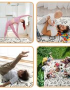 Nukido Covoras de joaca pentru copii cu doua fete Forest 200x150x1cmpliabilrealizat din spuma XPE inodorain cutie de carton ce se poate colora