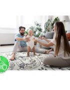 Nukido Covoras de joaca pentru copii cu doua fete Forest 200x150x1cmpliabilrealizat din spuma XPE inodorain cutie de carton ce se poate colora