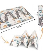 Nukido Covoras de joaca pentru copii cu doua fete Grey 200x150x1cm pliabilrealizat din spuma XPE inodorain cutie de carton ce se poate colora