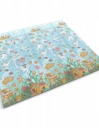 Nukido Covoras de joaca pentru copii cu doua fete pliabil realizat din spuma XPE inodora in cutie de carton ce se poate colora 200x180x1cm Ocean