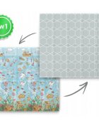 Nukido Covoras de joaca pentru copii cu doua fete pliabil realizat din spuma XPE inodora in cutie de carton ce se poate colora 200x180x1cm Ocean