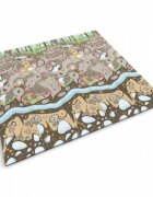 Nukido Covoras de joaca pentru copii cu doua fetepliabilrealizat din spuma XPE inodorain cutie de carton ce se poate colora 200x180x1cm Ocean-Forest