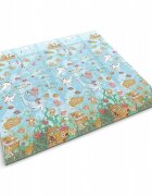 Nukido Covoras de joaca pentru copii cu doua fetepliabilrealizat din spuma XPE inodorain cutie de carton ce se poate colora 200x180x1cm Ocean-Forest
