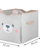 Nukido Cutie depozitare transformabila in covoras de joaca Ursulet Gri