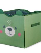 Nukido Cutie depozitare transformabila in covoras de joaca Ursulet Verde