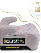 Nukido Inaltator auto copii Louis Bej 125-150 cm cu fixare isofixconectori telescopici cu sistem vizual fixare corectatapiterie de calitate superioarahusa detasabila si lavabilacotieredimensiune 32x37x22 cm