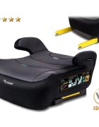 Nukido Inaltator auto copii Louis Gri 125-150 cm cu fixare isofixconectori telescopici cu sistem vizual fixare corectatapiterie de calitate superioarahusa detasabila si lavabilacotieredimensiune 32x37x22 cm