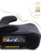 Nukido Inaltator auto copii Louis Gri 125-150 cm cu fixare isofixconectori telescopici cu sistem vizual fixare corectatapiterie de calitate superioarahusa detasabila si lavabilacotieredimensiune 32x37x22 cm