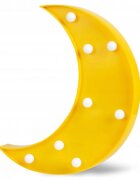 Nukido Lampa de veghe pentru camera copii Moon Galben lumini LED functionare cu baterii
