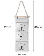 Nukido Organizator textil de agatat Ursulet Gri