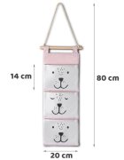 Nukido Organizator textil de agatat Ursulet Roz