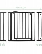 Nukido Poarta siguranta 75-115 cm 718300 Negru